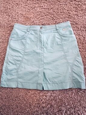 MDC Womens Golf Stretch A-line 17" Skort w/ Shorts Lining in Aqua, sz 40